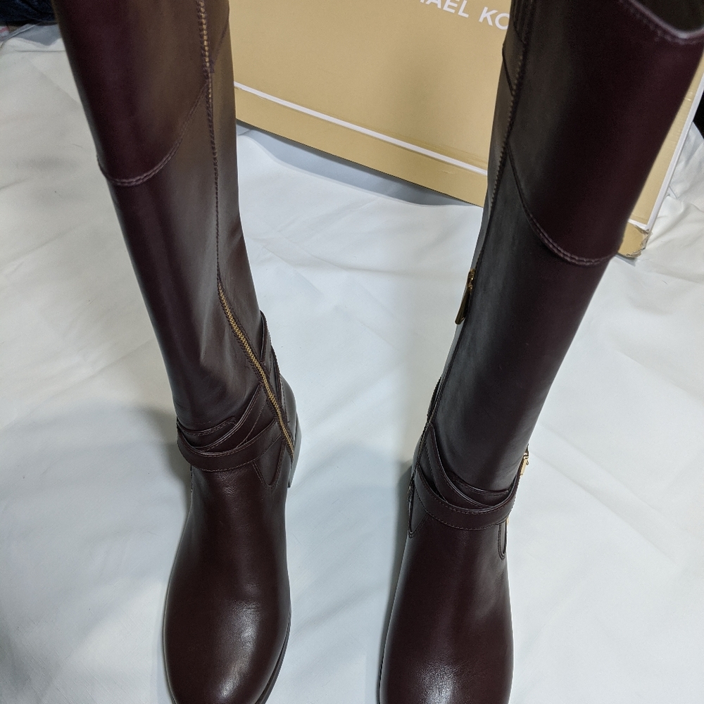 Michael Kors Preston Brown Riding Boot  Sz 7 NIB